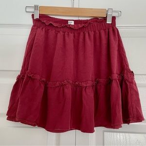 Aritzia Sunday Best Burgundy Skirt